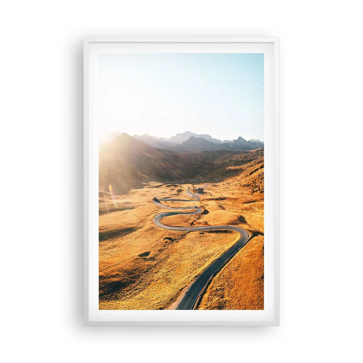 Plakat i hvid ramme - I en gylden dal - 61x91 cm