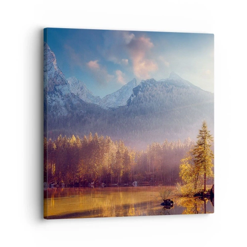 Lærredstryk - Billede på lærred - I bjerge og dale - 30x30 cm