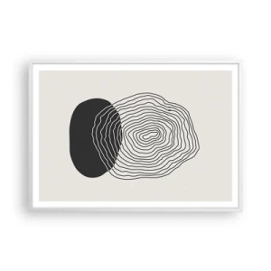 Plakat i hvid ramme - Varighed og vibration - 100x70 cm