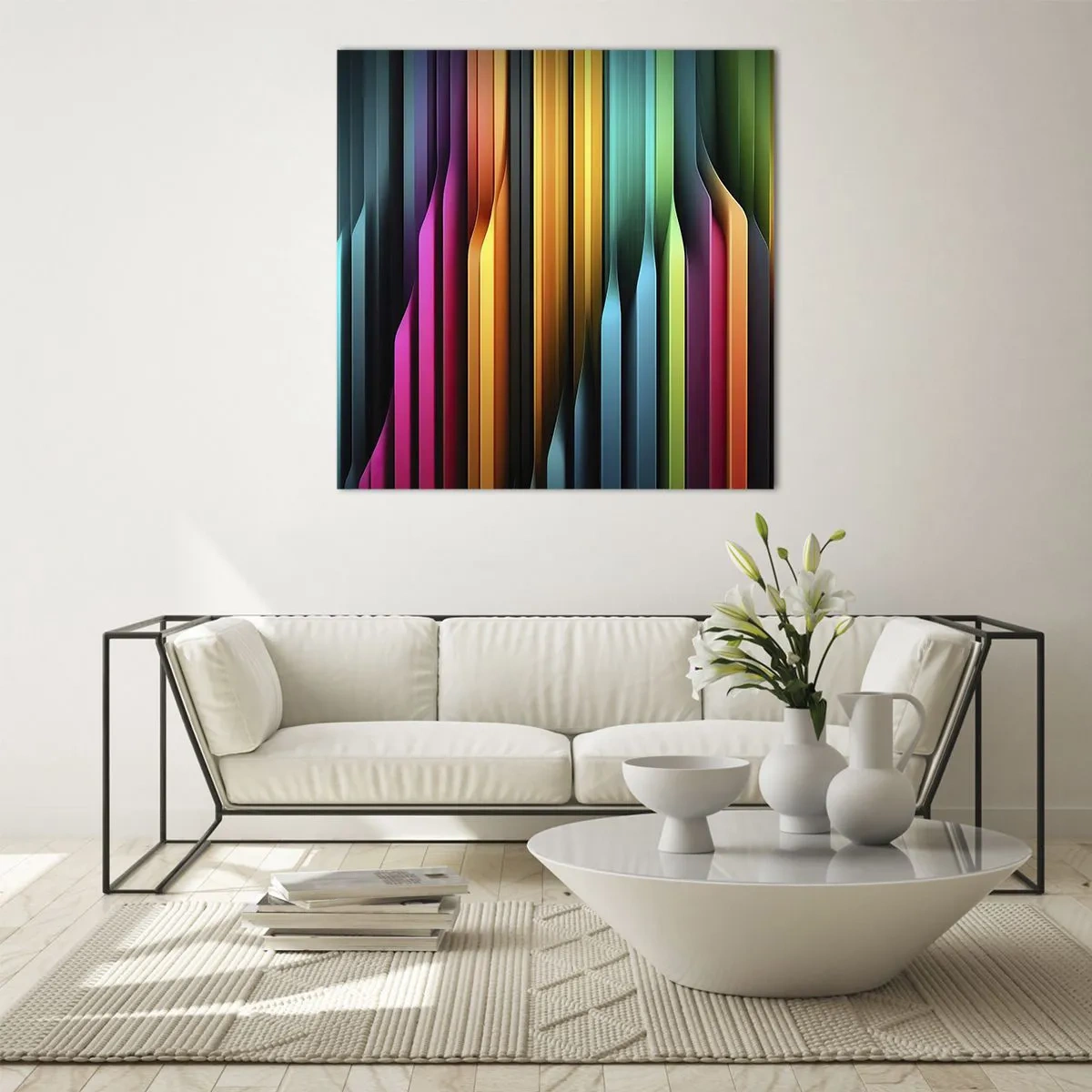 Billede på glas - Lysende orgel - 40x40 cm