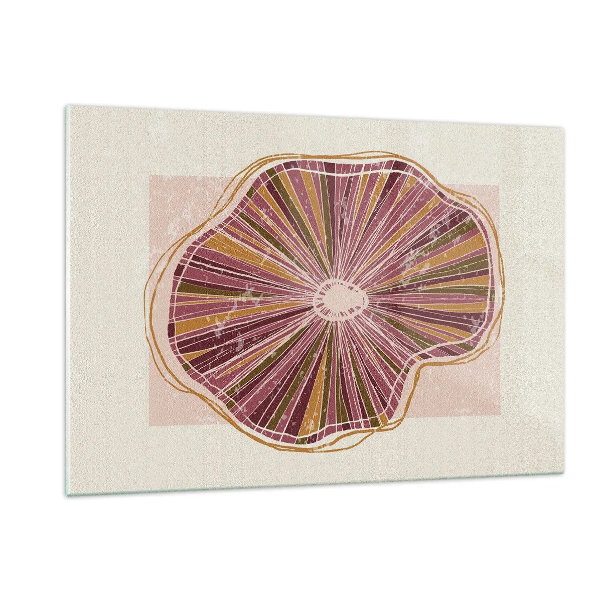 Billede på glas - Strålende abstraktion - 120x80 cm