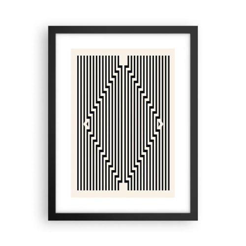 Plakat i sort ramme - Geometrisk illusion - 30x40 cm