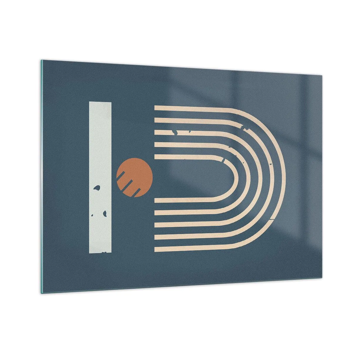 Billede på glas - Geometri på granatæble - 100x70 cm