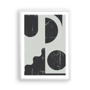 Plakat i hvid ramme - Komposition over og under - 50x70 cm