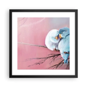 Plakat i sort ramme - Hvad er der at tilføje?.... - 40x40 cm