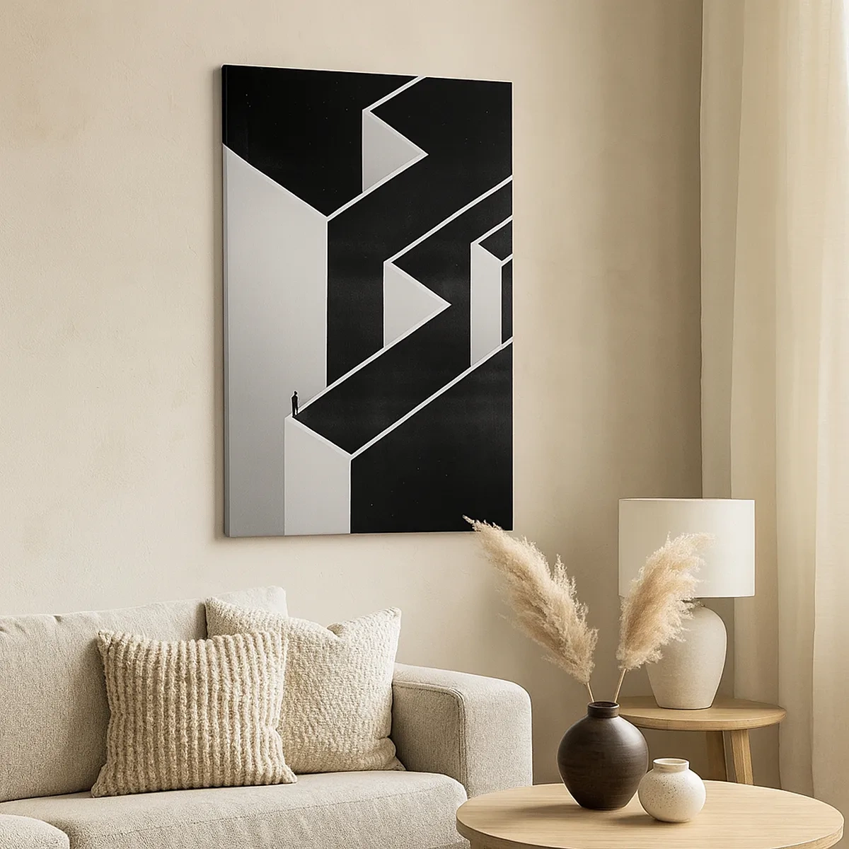 Lærredstryk - Billede på lærred - Ensomhed på toppen - 50x70 cm