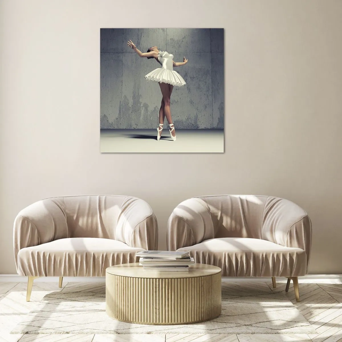 Billede på glas - Let som en fugl - 30x30 cm