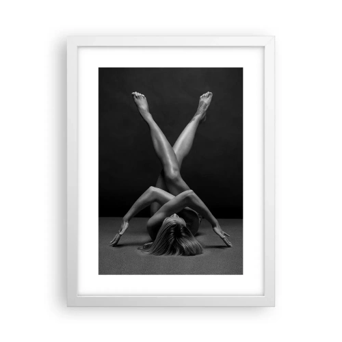 Plakat i hvid ramme - Nøgenhedens geometri - 30x40 cm