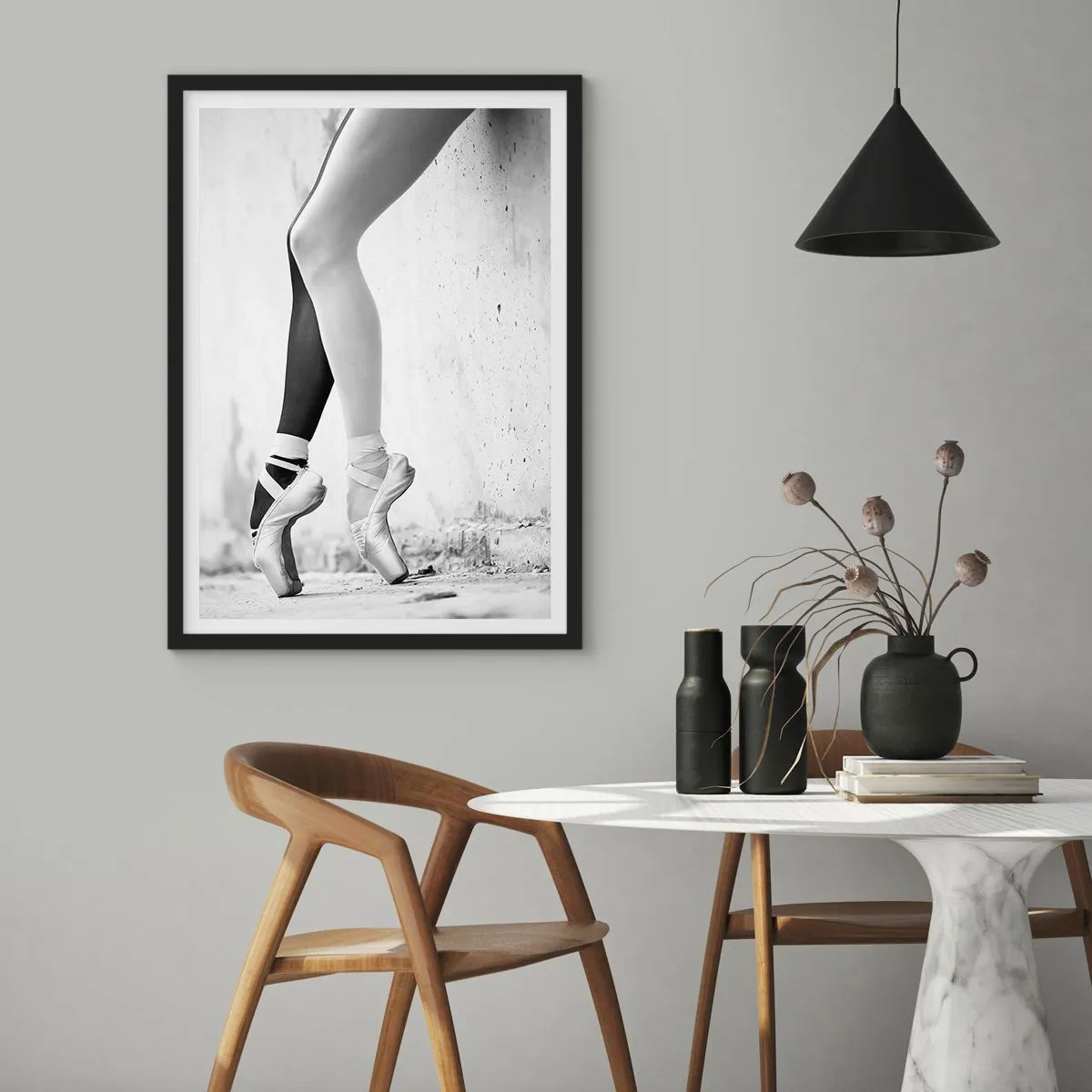 Plakat i sort ramme - Ballerina, voila! - 30x40 cm