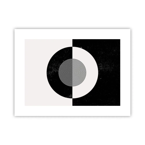 Plakat - Harmoni i sort og hvidt - 40x30 cm