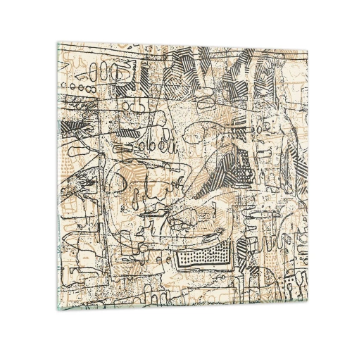 Billede på glas - Venter på at blive afkodet - 40x40 cm