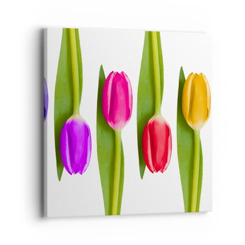 Lærredstryk - Billede på lærred - Regnbuesammensætning - 40x40 cm