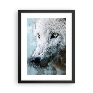 Plakat i sort ramme - Mød ulvesjælen - 30x40 cm