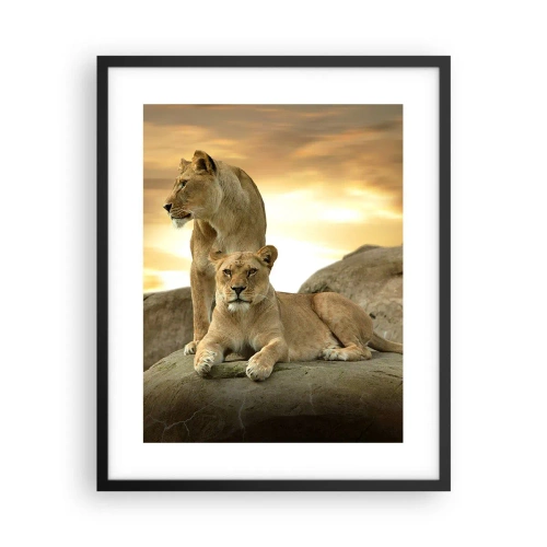 Plakat i sort ramme - Kongelig majestæt - 40x50 cm