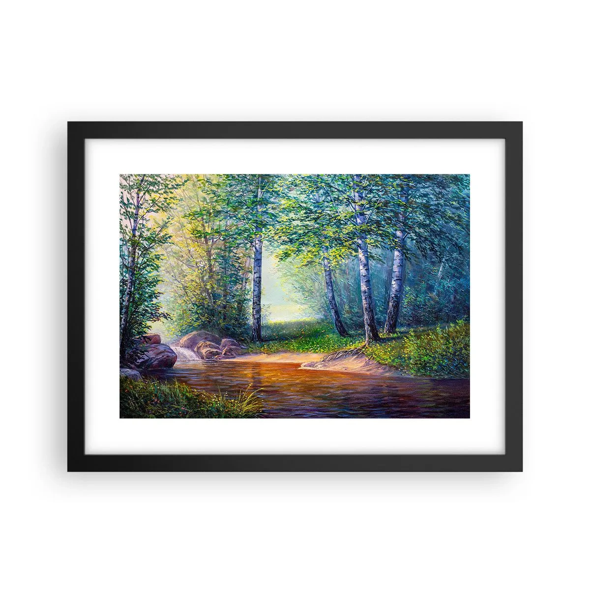 Plakat i sort ramme - Idylliske omgivelser - 40x30 cm