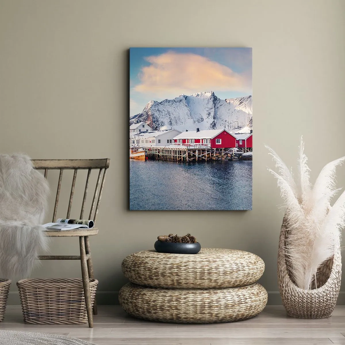 Lærredstryk - Billede på lærred - Nordlig tilbagetrækning - 70x100 cm