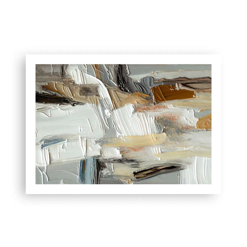 Plakat - Farverige lagdelinger - 70x50 cm