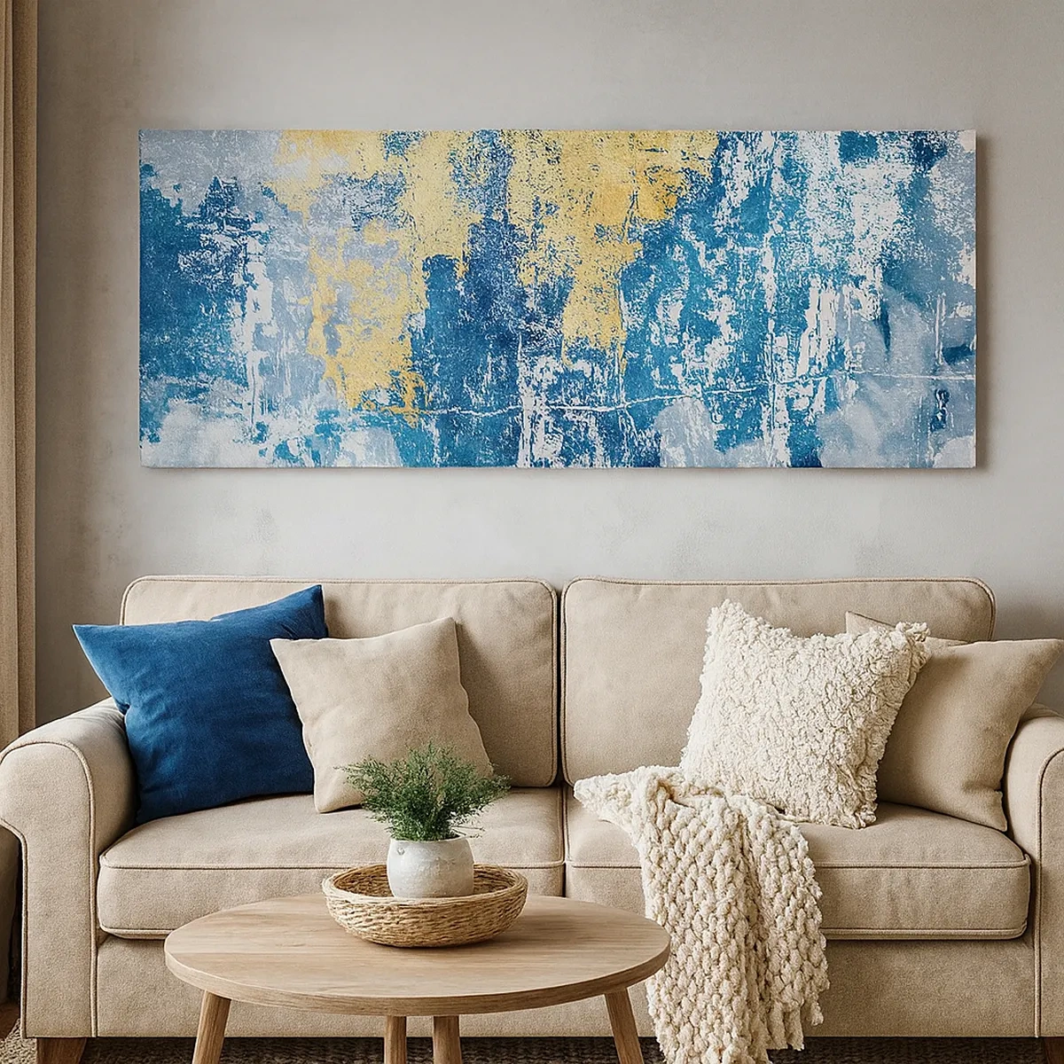 Lærredstryk - Billede på lærred - En fredfyldt abstraktion - 30x30 cm