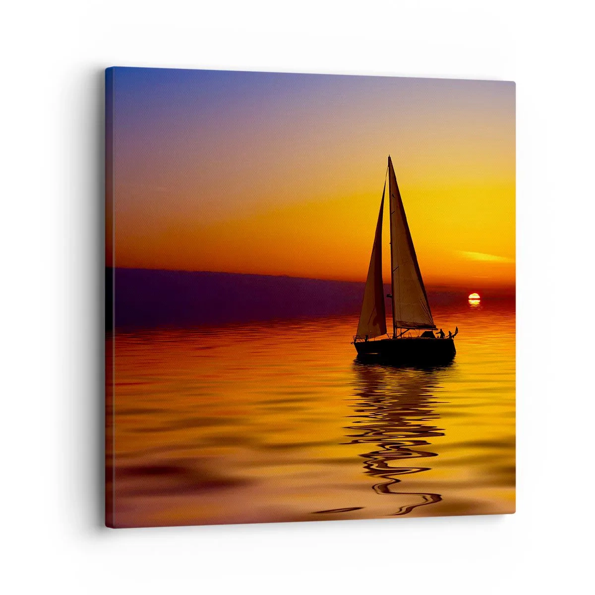 Lærredstryk - Billede på lærred - Hvor er det stille her ved skumringen.... - 30x30 cm