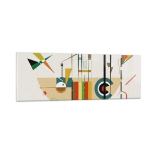 Billede på glas - Og verden griner - 90x30 cm
