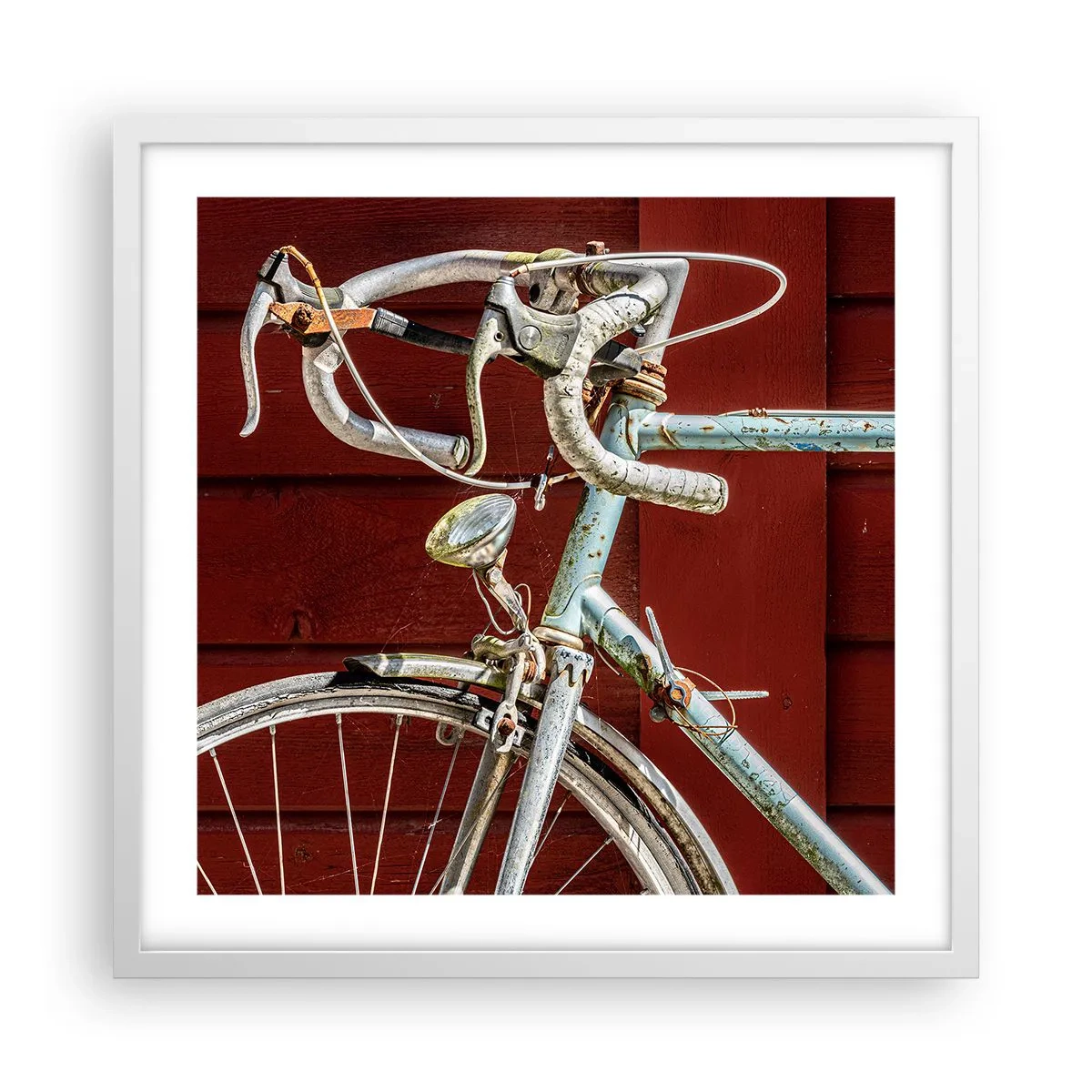 Plakat i hvid ramme - Skabt til at sejre - 50x50 cm