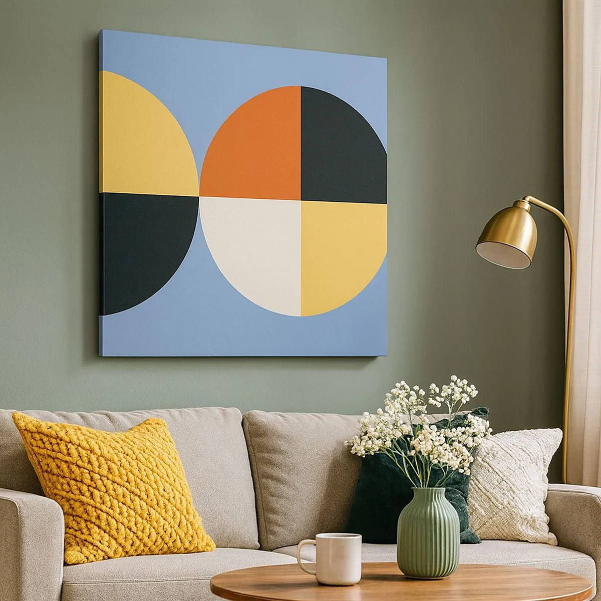 Lærredstryk - Billede på lærred - Se og tæl - 30x30 cm