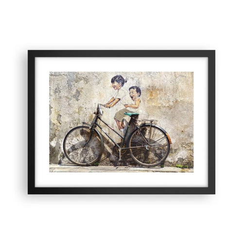 Plakat i sort ramme - Sandt eller falsk? - 40x30 cm