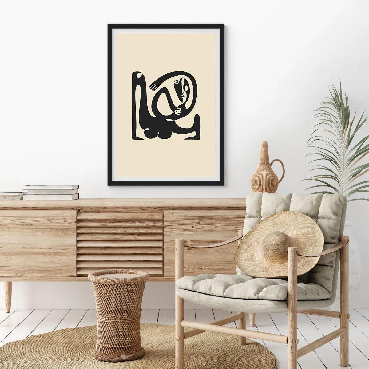 Plakat i sort ramme - Næsten Picasso - 30x40 cm