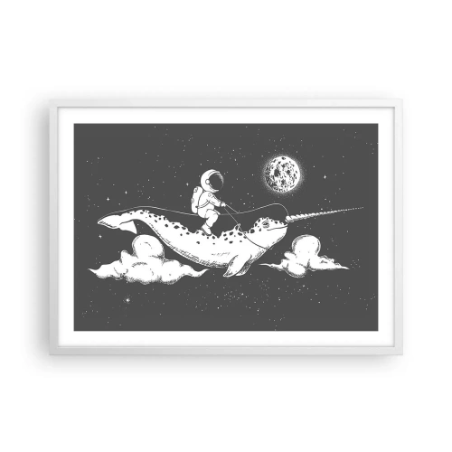 Plakat i hvid ramme - Rumrytter - 70x50 cm
