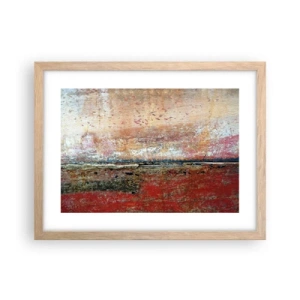 Plakat i ramme af lyst egetræ - Måske er det havet - 40x30 cm