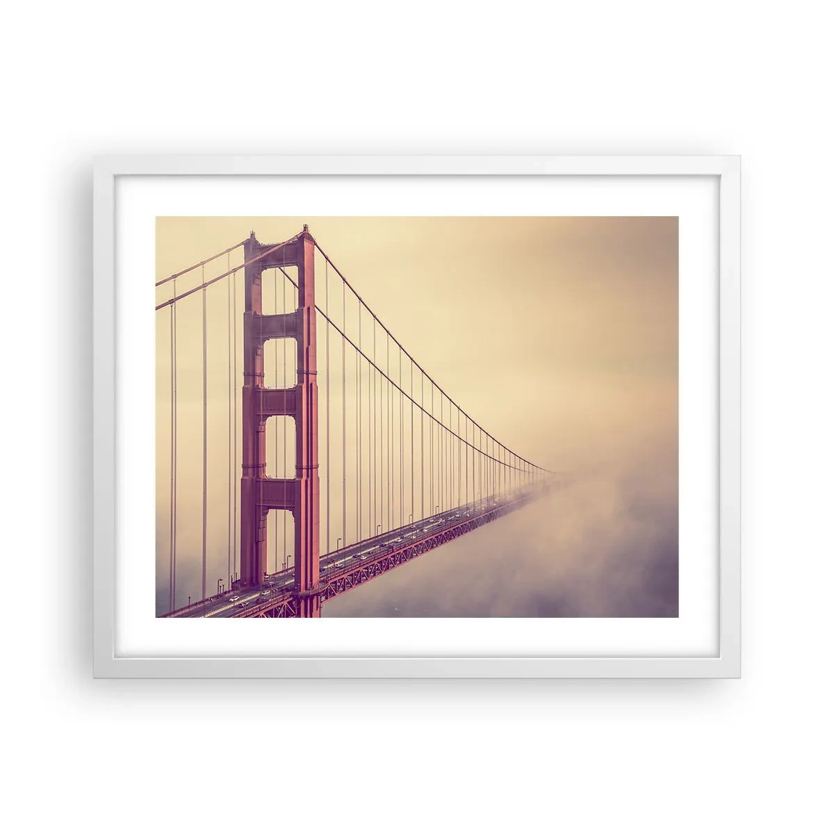 Plakat i hvid ramme - Mellem himmel og jord - 50x40 cm