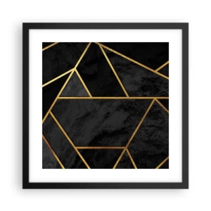 Plakat i sort ramme - Mørke og lys - 40x40 cm