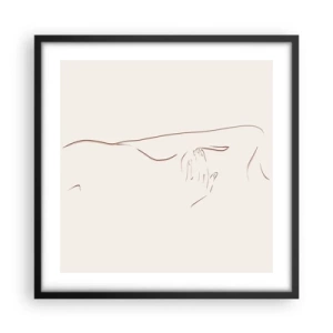 Plakat i sort ramme - Begærets form - 50x50 cm