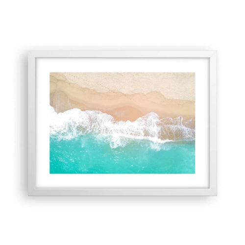 Plakat i hvid ramme - Kærlig berøring - 40x30 cm