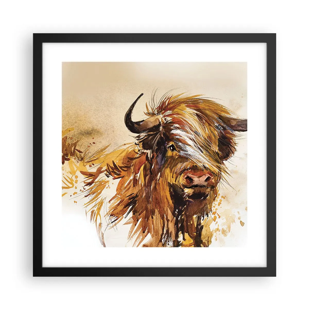 Plakat i sort ramme - Jægerens stolthed - 40x40 cm