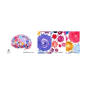 Fototapet Prøve Standard Eco - Naturens mest perfekte maskine - Abstraktion, Hjerne, Grafik - 100x30 cm