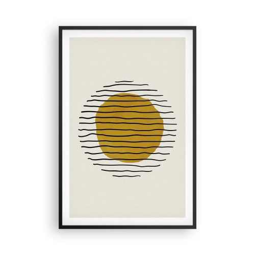 Plakat i sort ramme - Abstraktion, der skælver af varme - 61x91 cm