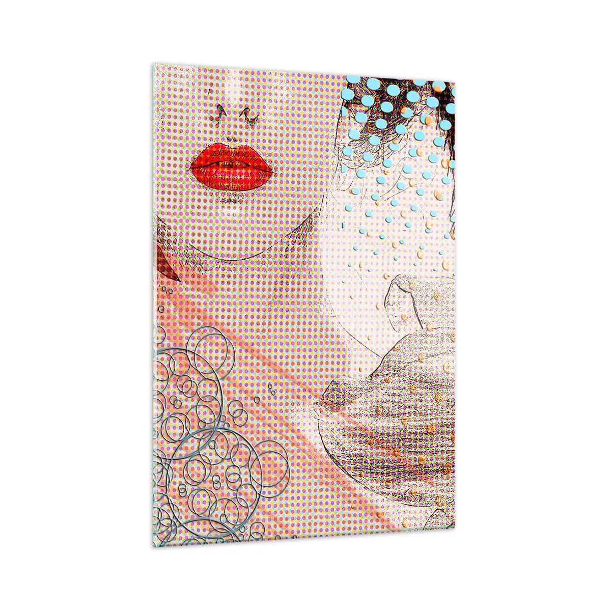 Billede på glas - Tegneserieheroin - 50x70 cm