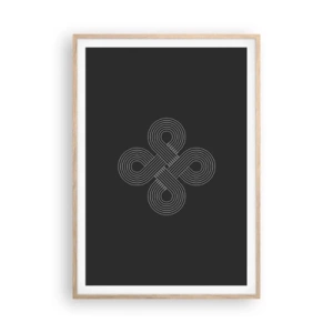 Plakat i ramme af lyst egetræ - I den keltiske ånd - 70x100 cm