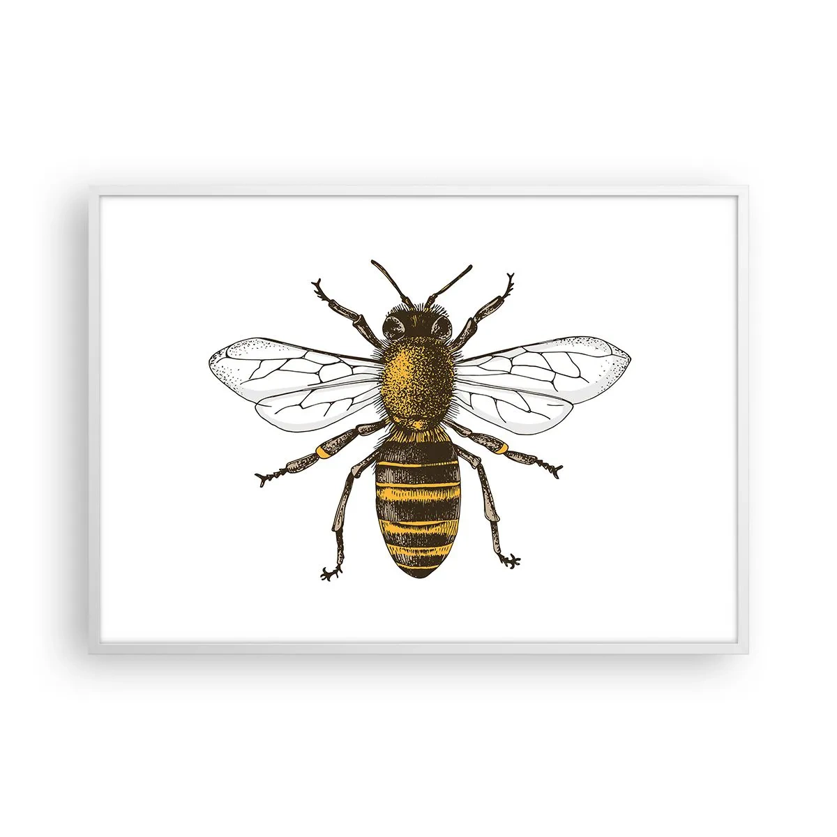 Plakat i hvid ramme - Smuk og god - 100x70 cm