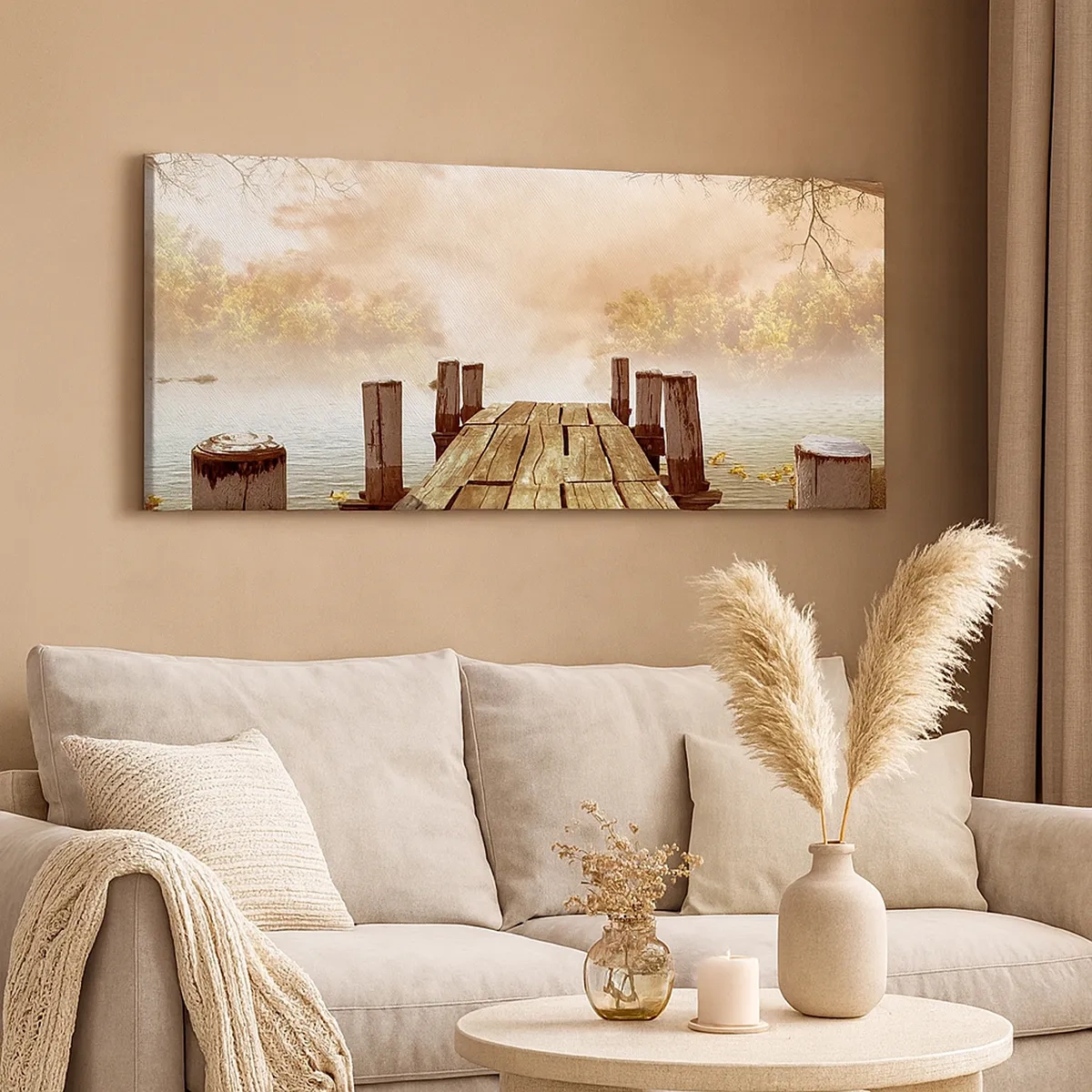 Lærredstryk - Billede på lærred - Efterårets blide tristhed - 30x30 cm