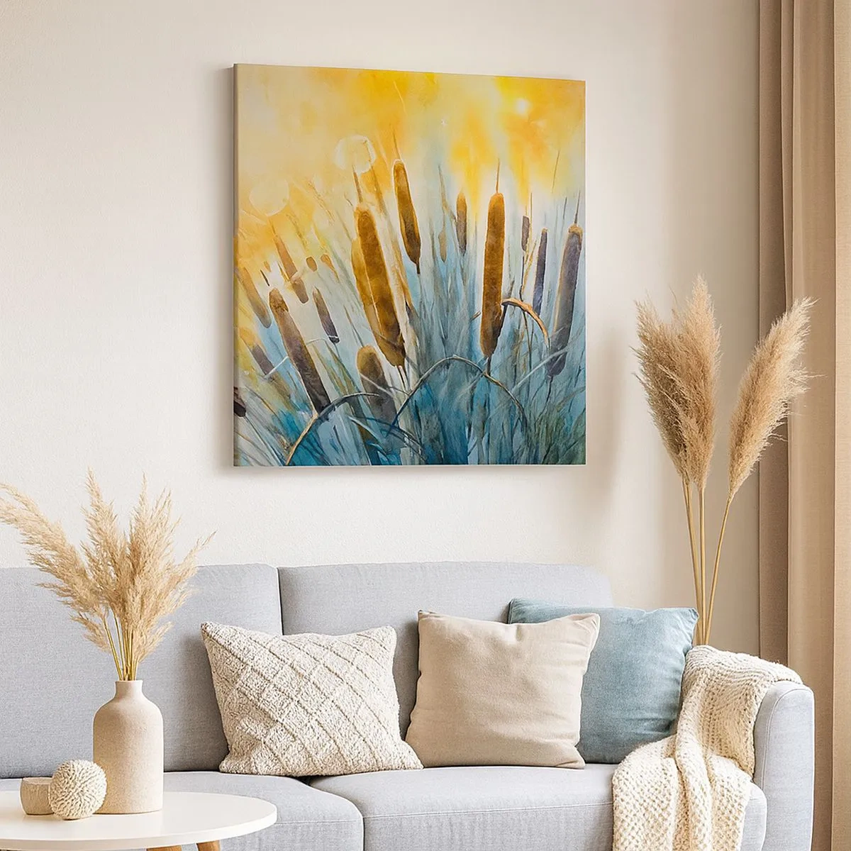 Lærredstryk - Billede på lærred - Vandets kulde, solens varme - 30x30 cm