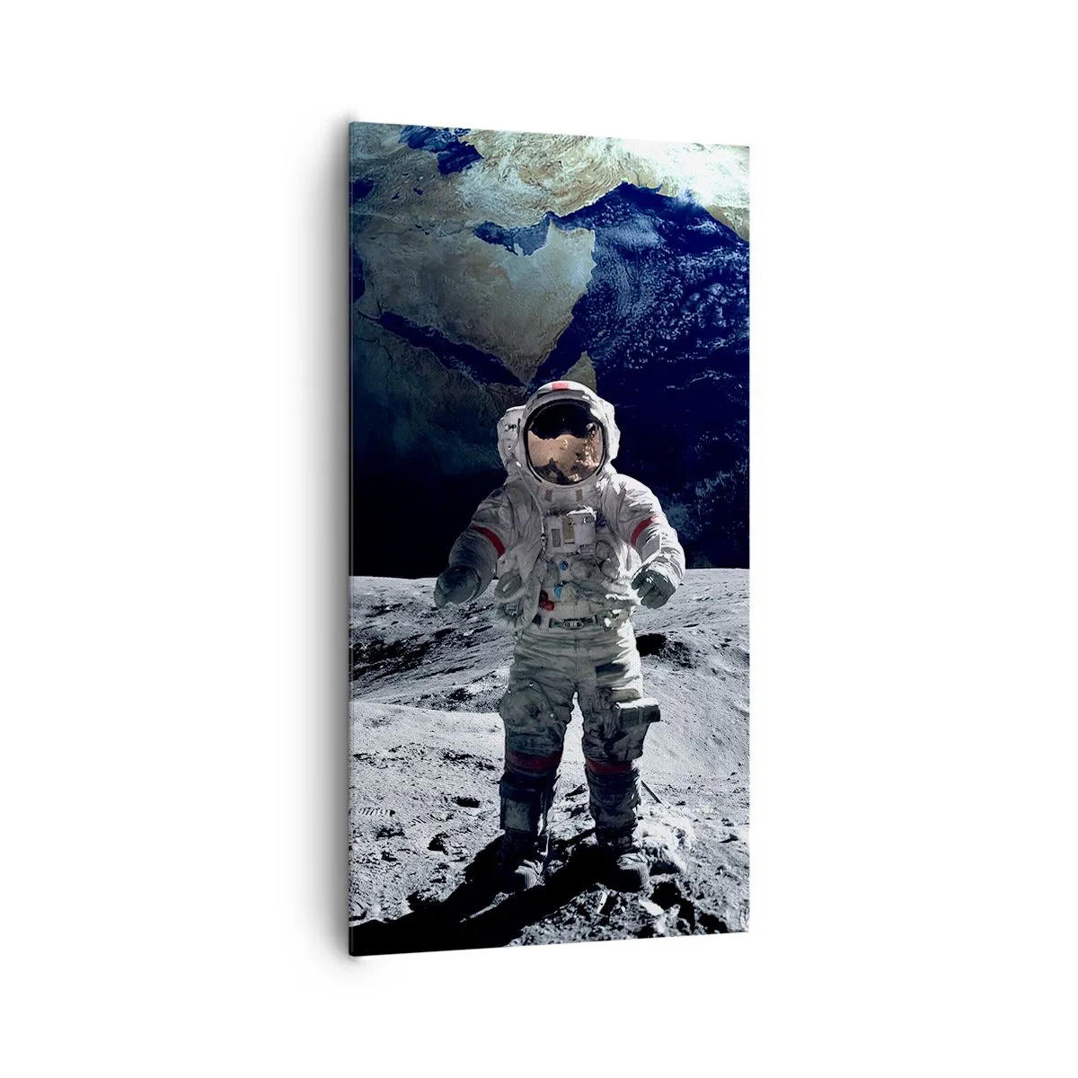 Lærredstryk - Billede på lærred - Hilsner fra månen - 65x120 cm