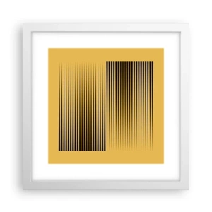 Plakat i hvid ramme - Modsætningernes kvadrat - 30x30 cm