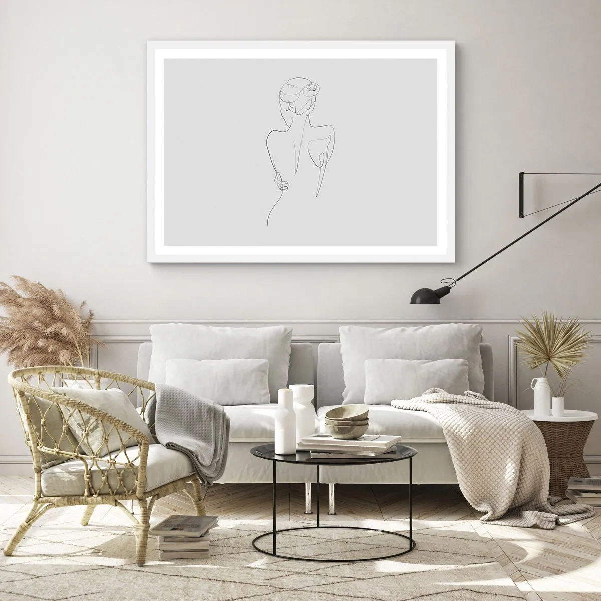 Plakat i hvid ramme - Kroppens musik - 100x70 cm