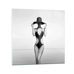 Billede på glas - Mit navn er Elegance - 60x60 cm