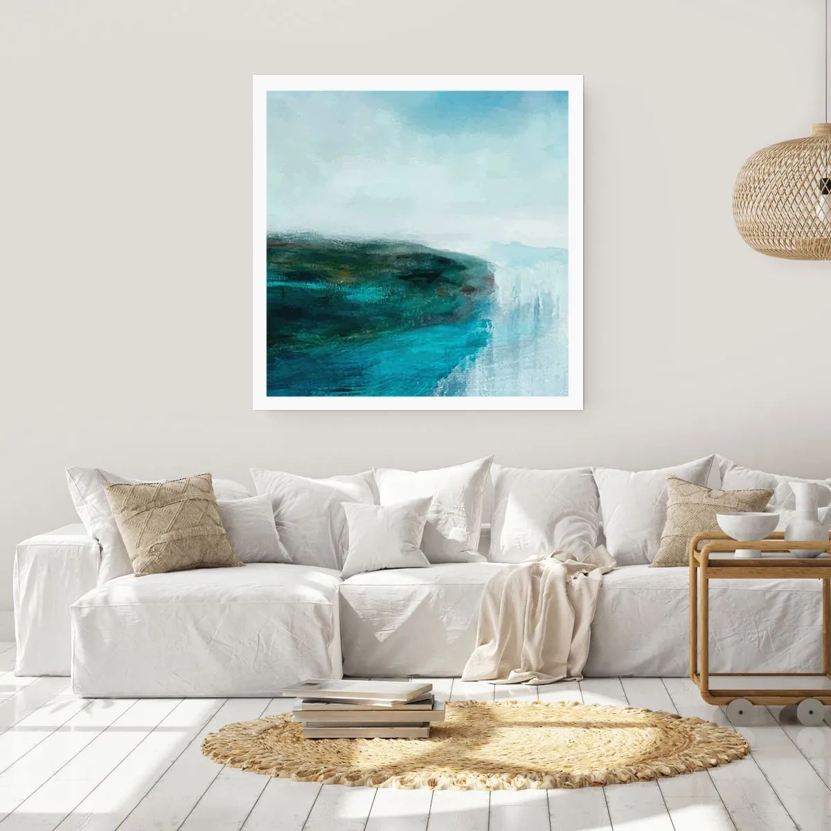 Plakat - Marin abstraktion - 30x30 cm