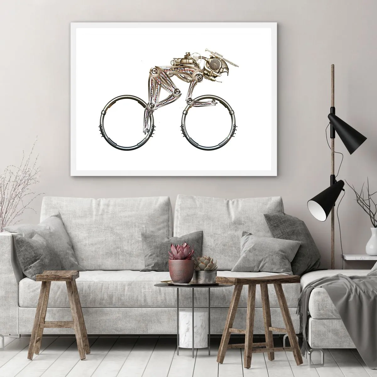 Plakat i hvid ramme - En fantastisk maskine - 50x40 cm