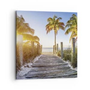 Lærredstryk - Billede på lærred - Direkte til paradis - 70x70 cm