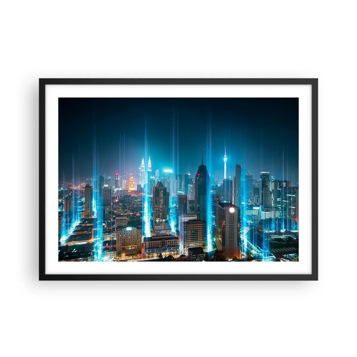 Plakat i sort ramme - Berlin til himlen - 70x50 cm